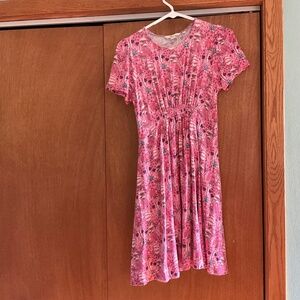 Boden summer pink short sleeve dress size 2P